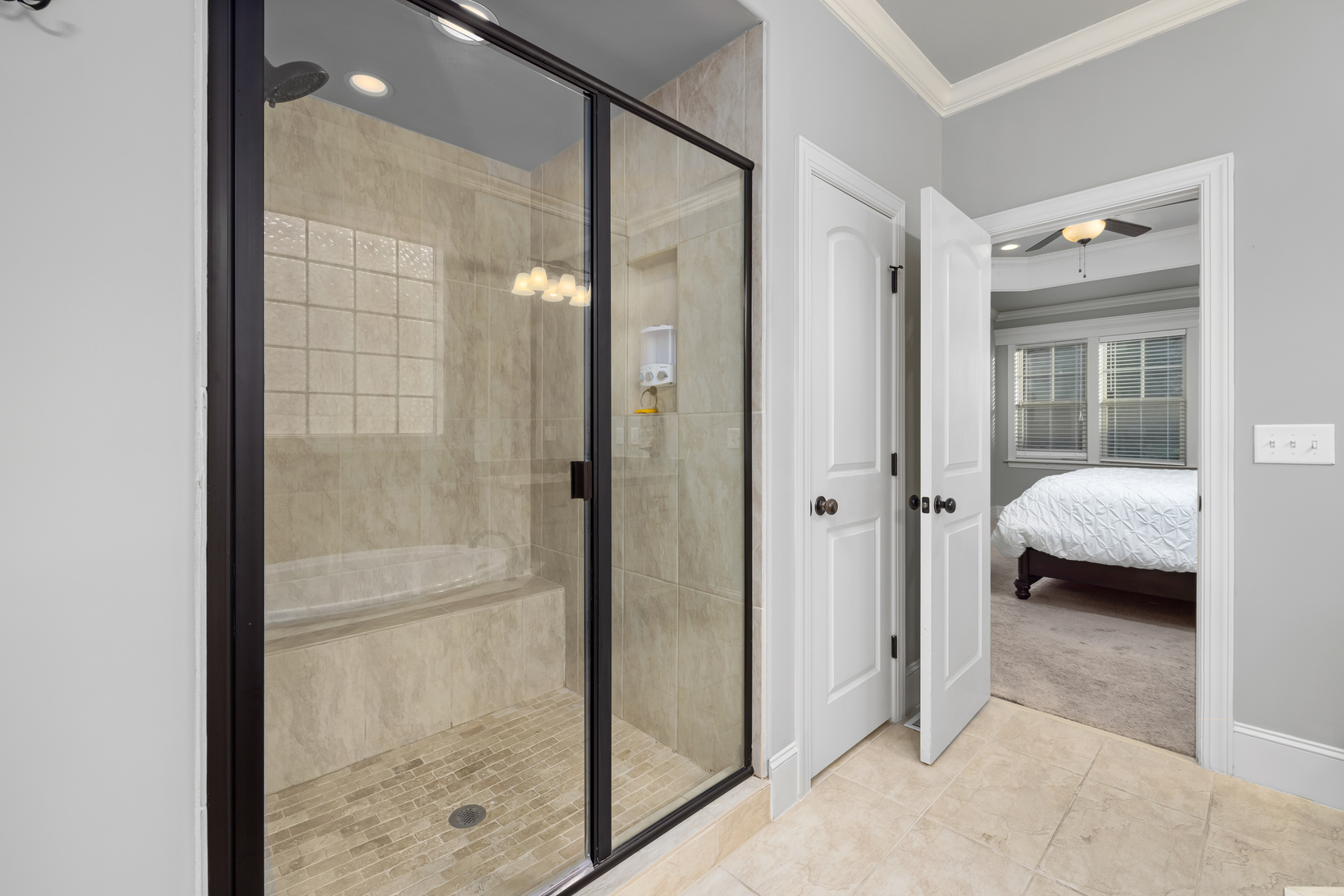 Glass Door in the Shower Room